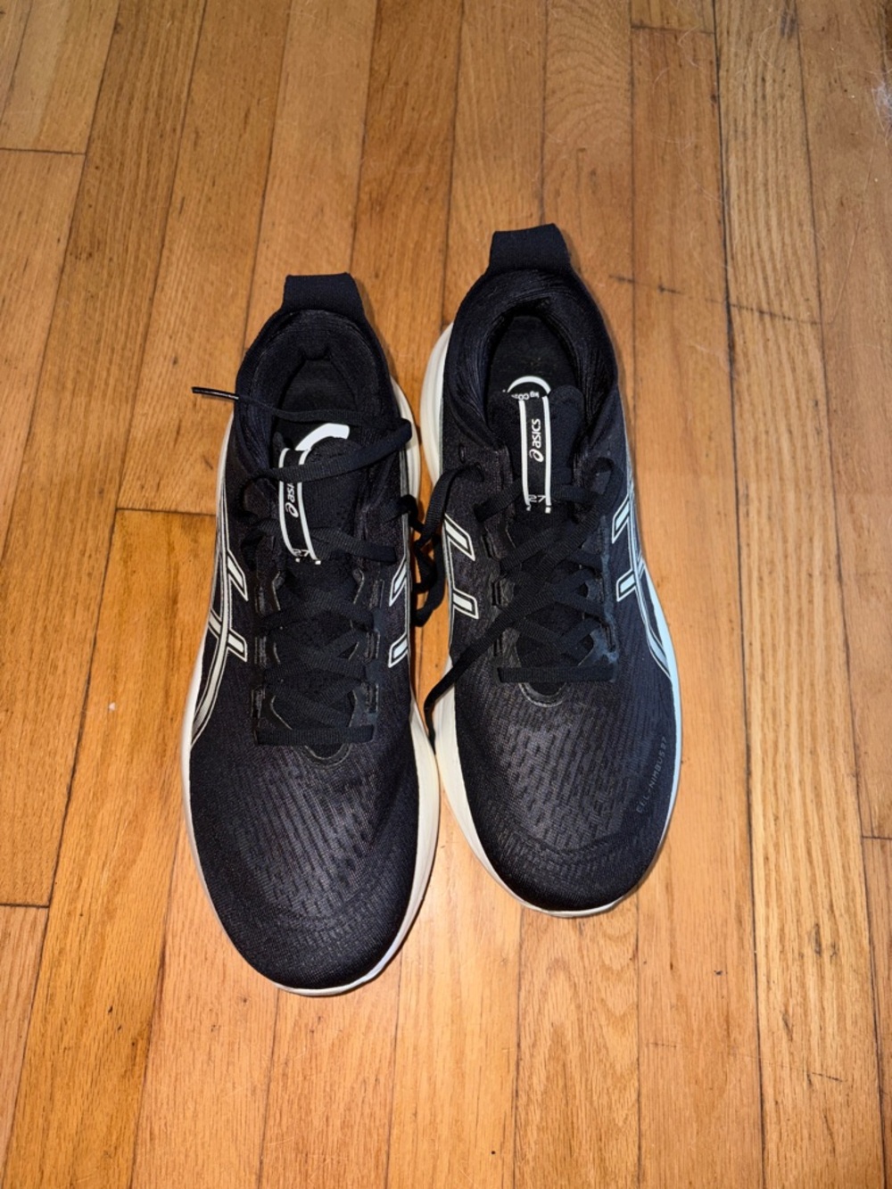Asics Black Running Sneakers with White Accents